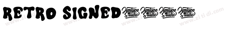 Retro Signed字体转换
